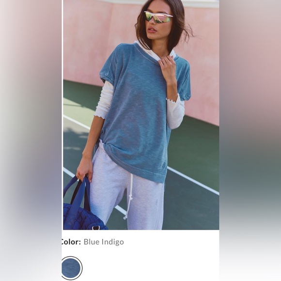 Free People Movement ~ Nomadic Tee ~ NWT 
Medium ~ Blue Indigo - Picture 6 of 7